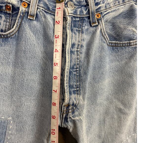 Atelier & Repairs Patchwork Denim Jeans Levi's Redone Size 29 Selvedge Hem Rare - Picture 4 of 10